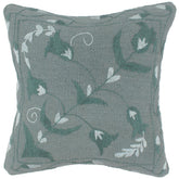 handmade  Pillow Gray Blue Hand-Woven SQUARE 100% Wool Suzani Throw Pillow